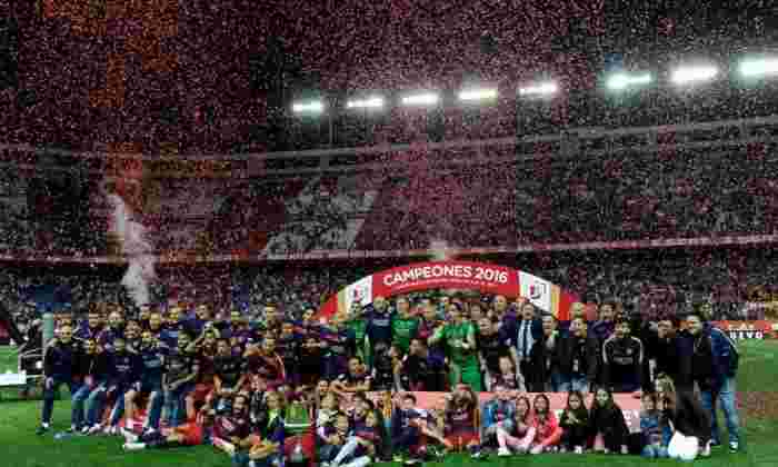 手表：Jordi Alba和Neymar的目标是巴塞罗那击败了Copa del Rey Final的塞维利亚2-0