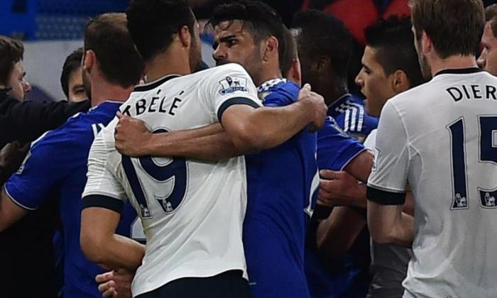 托特纳姆中场地区Mousa Dembele面临十大游戏禁令，为Diego Costa Eye-Gouge