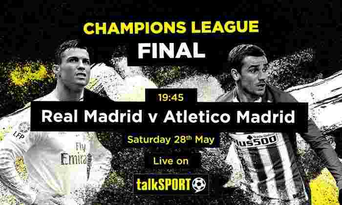 冠军联赛最终2016年：Real Madrid V atletico Madrid Live Stream  -  5月28日星期六在谈判体