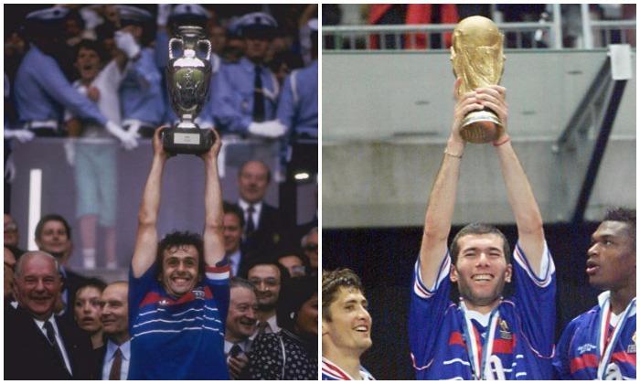 2016年欧元：Paul Pogba排队沿着Juventus和France Legends Platini和Zidane进入历史书籍