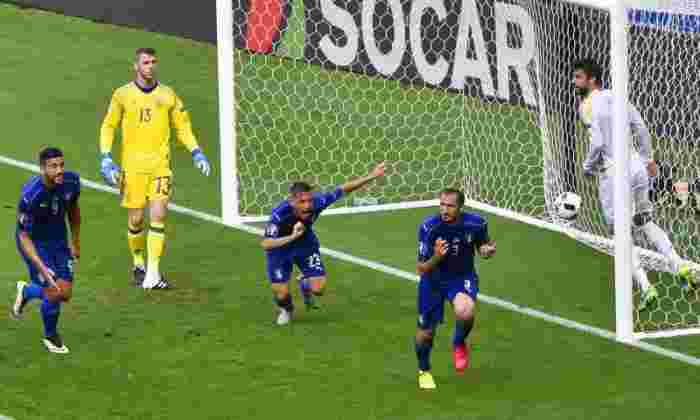 2016年欧元：意大利2-0西班牙：Antonio Conte的Azzurri击败了持有人来预订德国会议