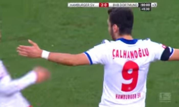 托特纳姆转移新闻：Hakan Calhanoglu的Videa of​​ Hamburg v Borussia Dortmund的梦幻般的50码任意球