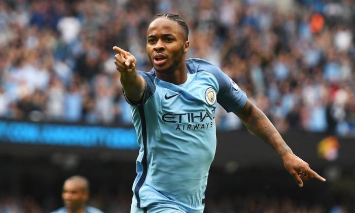 曼彻斯特市3-1西汉姆：Raheem Sterling Braces Downs弹性锤