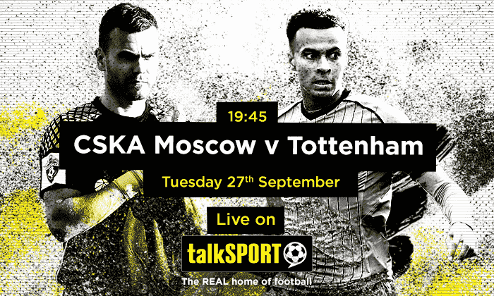 CSKA Moscow V Tottenham Hotspur直播和确认阵容：2016年9月27日欧洲冠军联赛报道