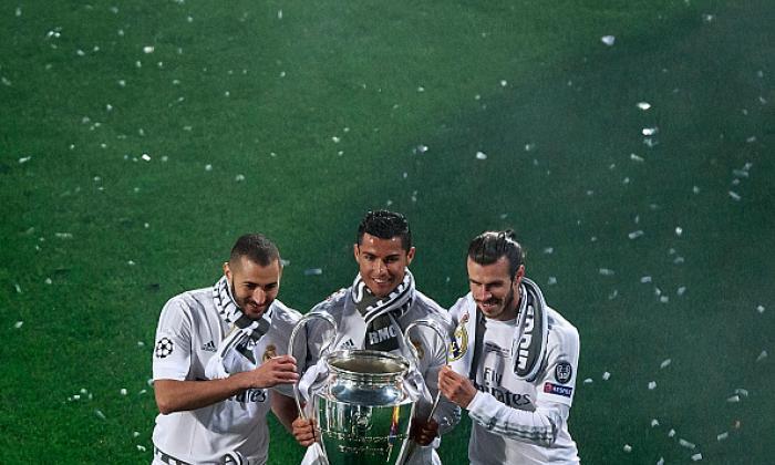 Cristiano Ronaldo，Gareth Bale和Karim Benzema为皇家马德里达到300