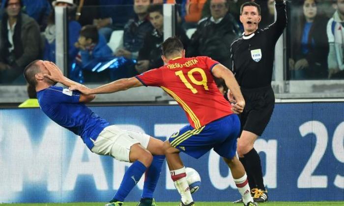 视频：Diego Costa在世界杯资格赛中击中了Rumored Chelsea Target Leonardo Bonucci