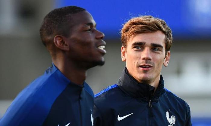 atletico madrid Starant Antoine Griezmann Hails'巨大的'曼联，并说他想和保罗Pogba一起玩