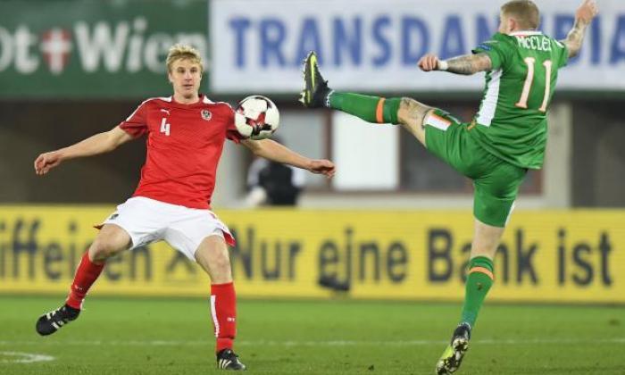 2018年世界杯资格：奥地利0-1爱尔兰共和国 - 詹姆斯麦克斯莱恩派遣小马丁奥尼尔的侧面