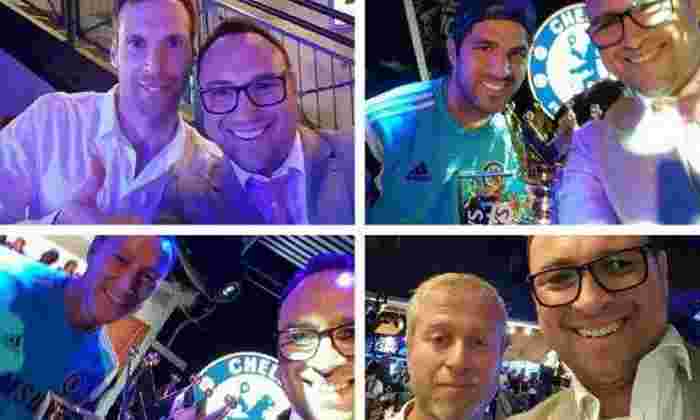 与罗马·阿布拉莫维奇的自拍照！切尔西的英超冠军庆祝活动...通过Talksport的Jason Cundy的眼睛！