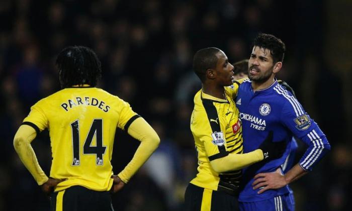 Chelsea Boss Guus Hiddink指责Watford的Juan Carlos Paredes试图让Diego Costa派遣
