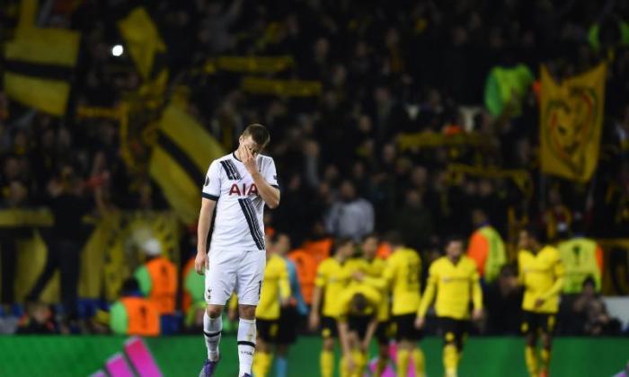 Tottenham Hotspur 1-2 Borussia Dortmund（1-5 agg）：Pierre-Emerick Aubameyang双倍派出马刺队欧罗巴联赛